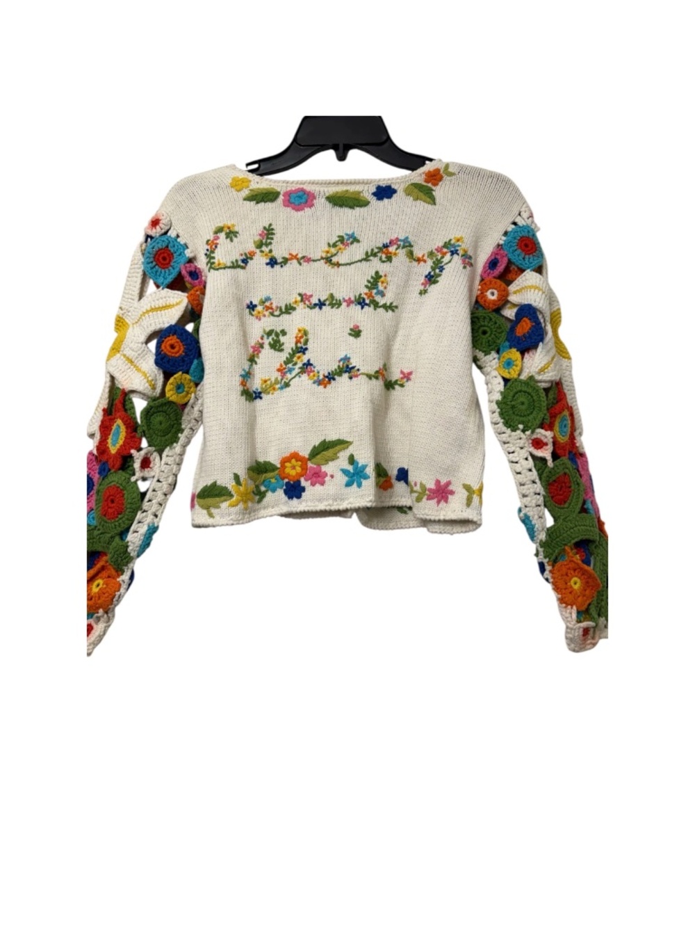 Vintage Moschino Cheap and Chic Crochet Floral Cardigan - Picture 2 of 5